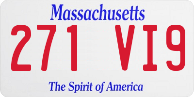 MA license plate 271VI9
