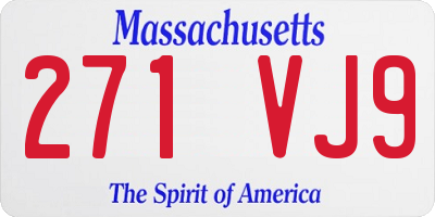 MA license plate 271VJ9