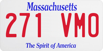 MA license plate 271VM0