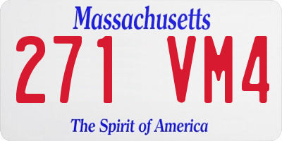 MA license plate 271VM4