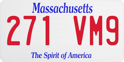 MA license plate 271VM9
