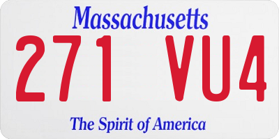 MA license plate 271VU4