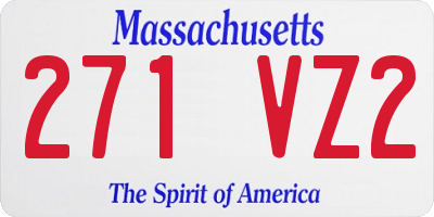 MA license plate 271VZ2