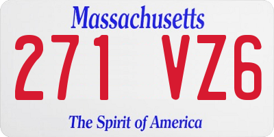 MA license plate 271VZ6