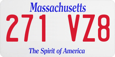 MA license plate 271VZ8