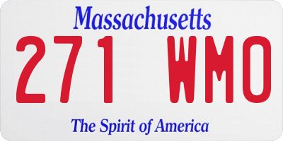 MA license plate 271WM0