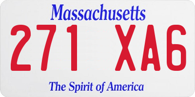 MA license plate 271XA6