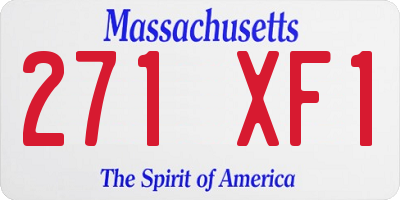 MA license plate 271XF1