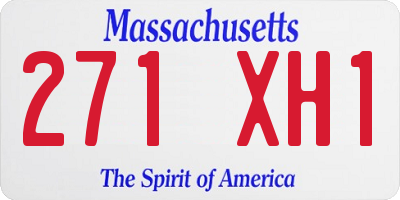 MA license plate 271XH1