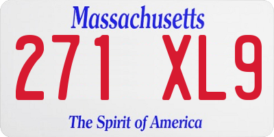 MA license plate 271XL9