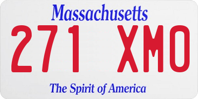 MA license plate 271XM0