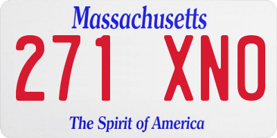 MA license plate 271XN0