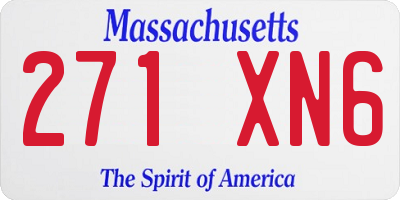 MA license plate 271XN6