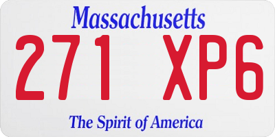 MA license plate 271XP6