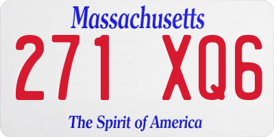 MA license plate 271XQ6
