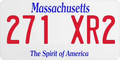 MA license plate 271XR2