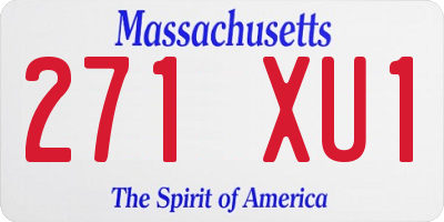 MA license plate 271XU1