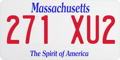 MA license plate 271XU2