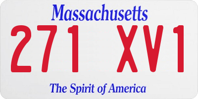 MA license plate 271XV1