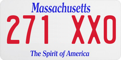 MA license plate 271XX0