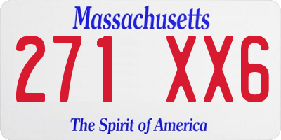 MA license plate 271XX6
