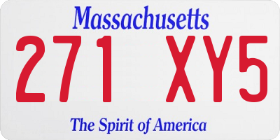 MA license plate 271XY5