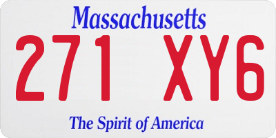 MA license plate 271XY6