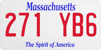 MA license plate 271YB6