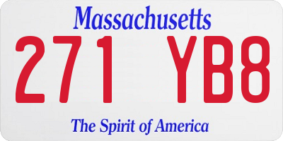 MA license plate 271YB8