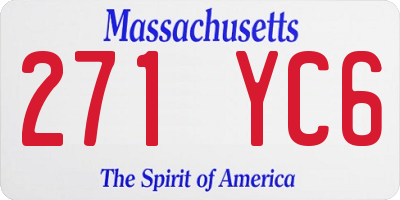 MA license plate 271YC6
