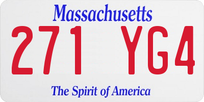 MA license plate 271YG4