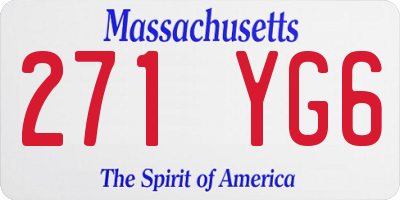 MA license plate 271YG6