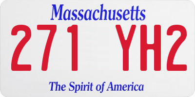 MA license plate 271YH2