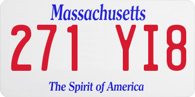 MA license plate 271YI8