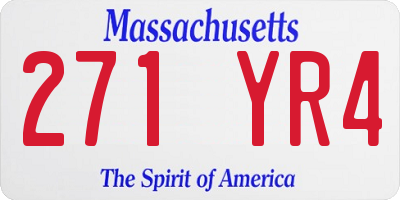 MA license plate 271YR4