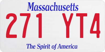 MA license plate 271YT4