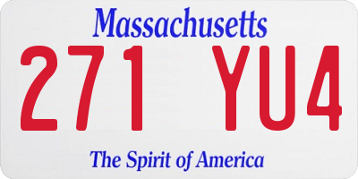 MA license plate 271YU4