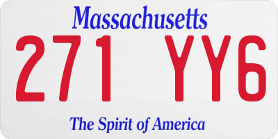 MA license plate 271YY6