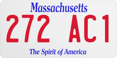 MA license plate 272AC1