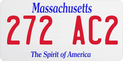 MA license plate 272AC2