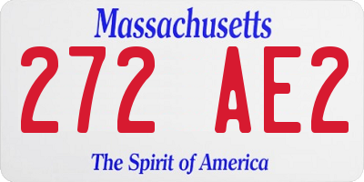 MA license plate 272AE2