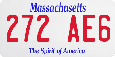 MA license plate 272AE6