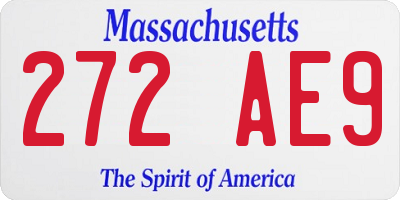 MA license plate 272AE9