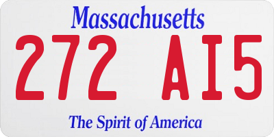 MA license plate 272AI5