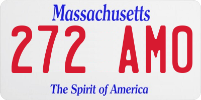 MA license plate 272AM0