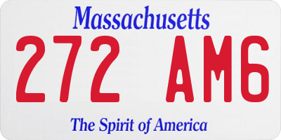 MA license plate 272AM6