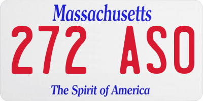 MA license plate 272AS0