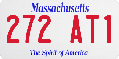 MA license plate 272AT1