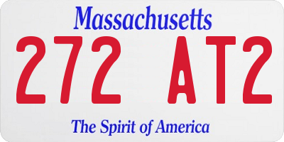 MA license plate 272AT2