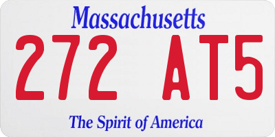 MA license plate 272AT5